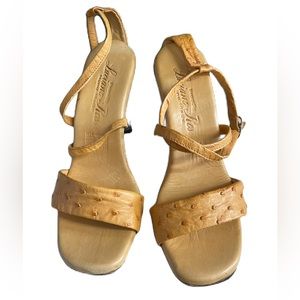 Luciano Ross Handmade Exotic Ostrich Heel Size 7